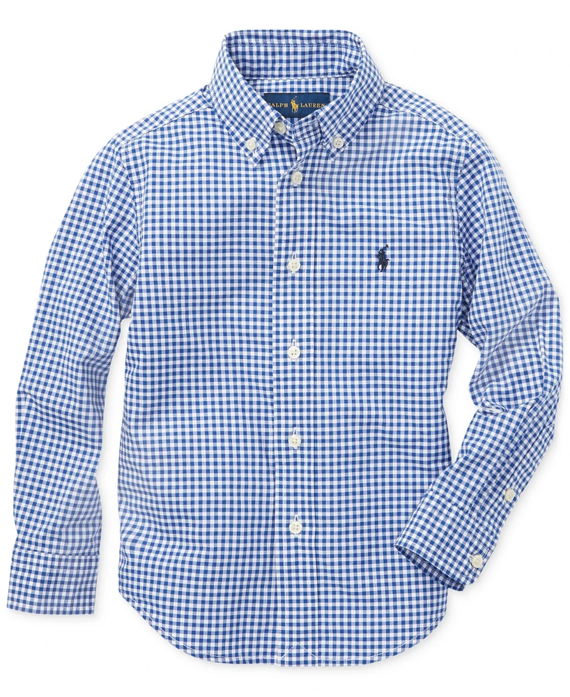 Polo Ralph Lauren Toddler and Little Boys Gingham Cotton Poplin Shirt