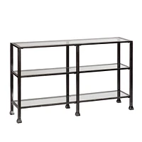 Metal/Glass 3-Tier Console Table