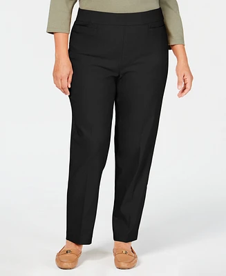 Alfred Dunner Plus Classic Allure Tummy Control Pull-On Average Length Pants