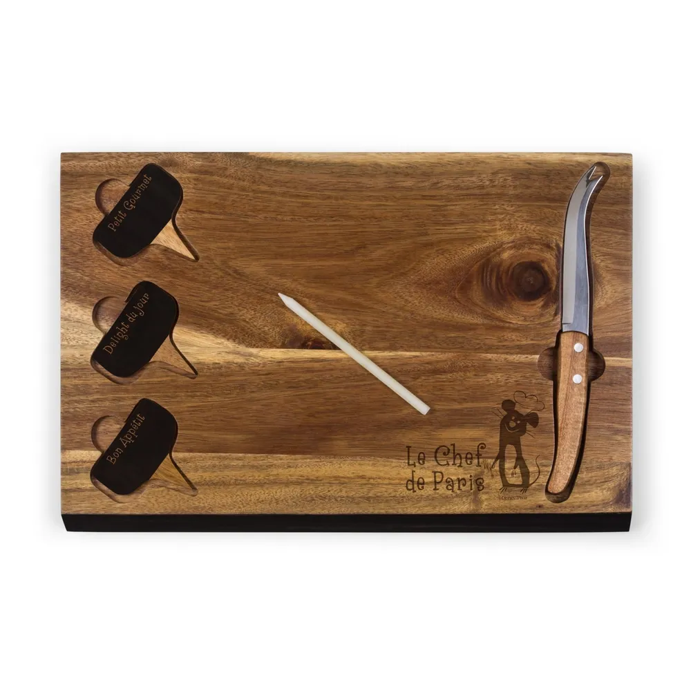 Toscana by Picnic Time Disney's Ratatouille Delio Acacia Cheese Cutting Board & Tools Set