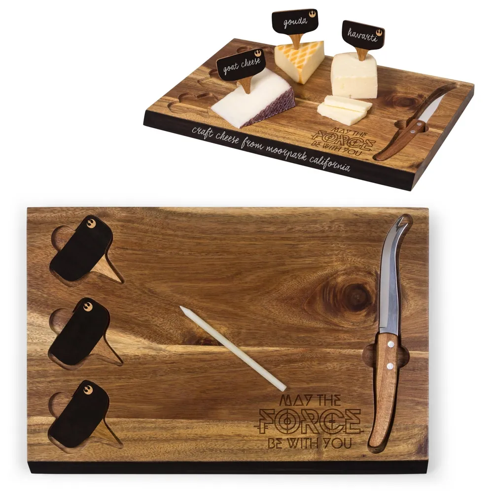 Toscana by Picnic Time Star Wars Rebel Delio Acacia Cheese Cutting Board & Tools Set