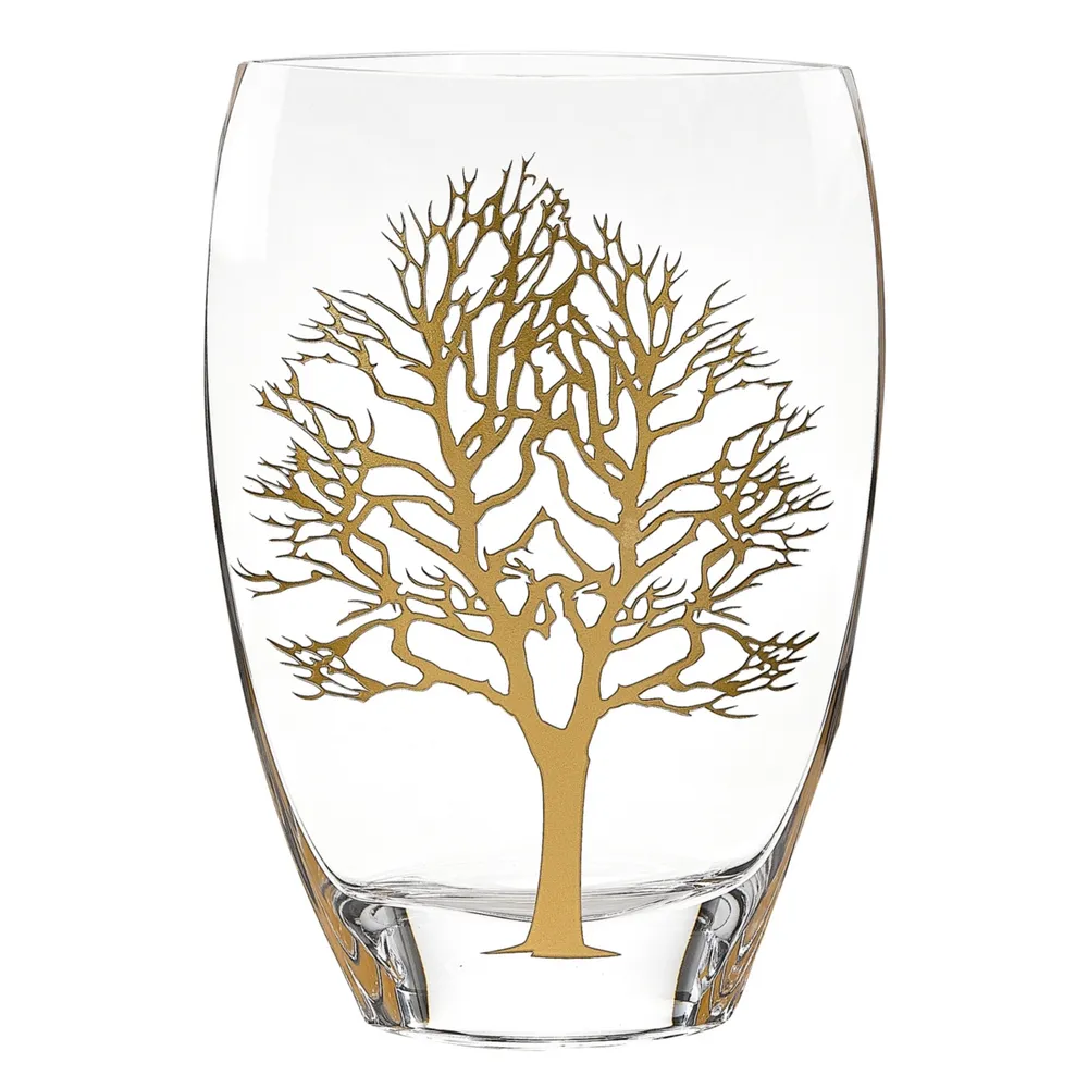 Badash Crystal Gold Tree of Life Vase