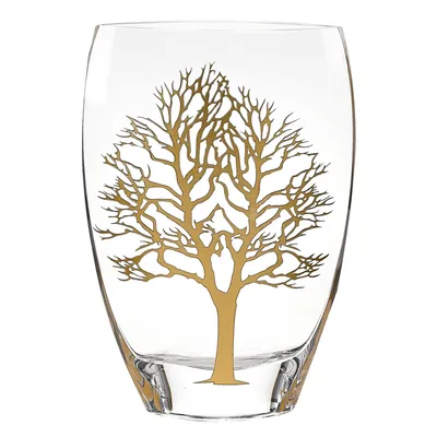 Badash Crystal Gold Tree of Life Vase