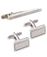 Knitting Cuff Links & Tie Bar Set