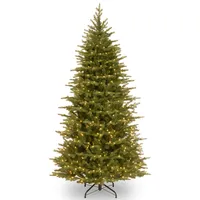 National Tree Company 6.5' Feel Real Nordic Spruce Slim Hinged Tree with 650 Clear Lights