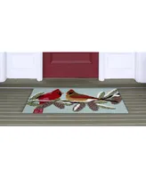 Liora Manne Front Porch Indoor/Outdoor Cardinals Sky 2' x 3' Area Rug