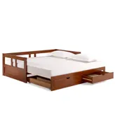 Alaterre Furniture Melody Twin to King Trundle Daybed with Storage Drawers