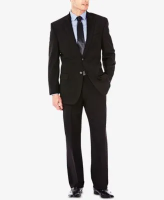 J.M. Haggar Mens Classic Regular Fit Stretch Sharkskin Suit Separates