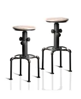 Zina Antique Black Bar Stool (Set of 2)