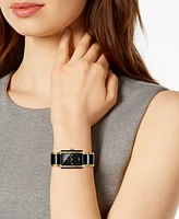 Rado Women's Swiss Integral Diamond Accent Black Ceramic & Gold-Tone Stainless Steel Bracelet Watch 23x33mm R20845712
