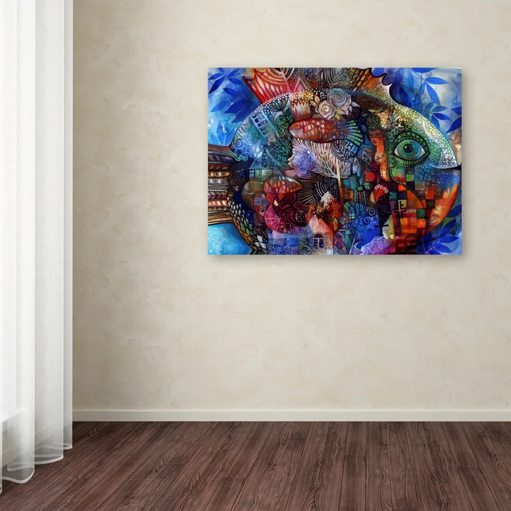 Oxana Ziaka 'Fish' Canvas Art - 24" x 18" x 2"