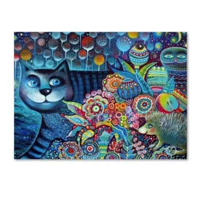 Oxana Ziaka Indigo Cat Canvas Art Collection