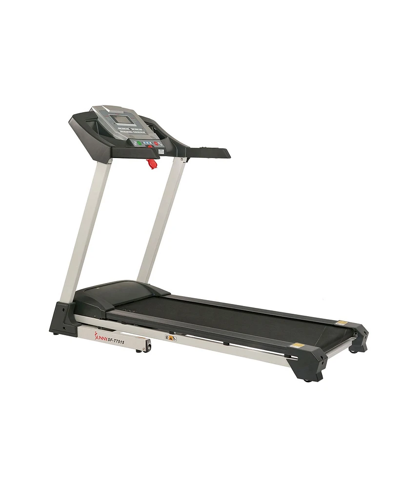 Sunny Health & Fitness Sf-T7515 Smart Treadmill with Auto Incline, Sound System, Bluetooth and Phone Function