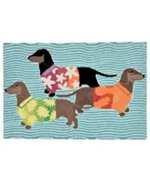 Liora Manne Front Porch Indoor Outdoor Tropical Hounds Multi Area Rugs