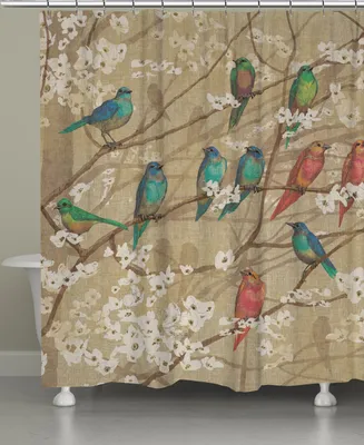Birds And Blossoms Shower Curtain