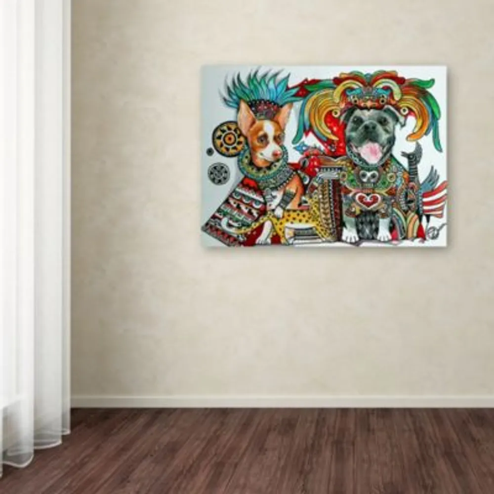 Oxana Ziaka Chihuahua Pitbull In Mexico Canvas Art Collection