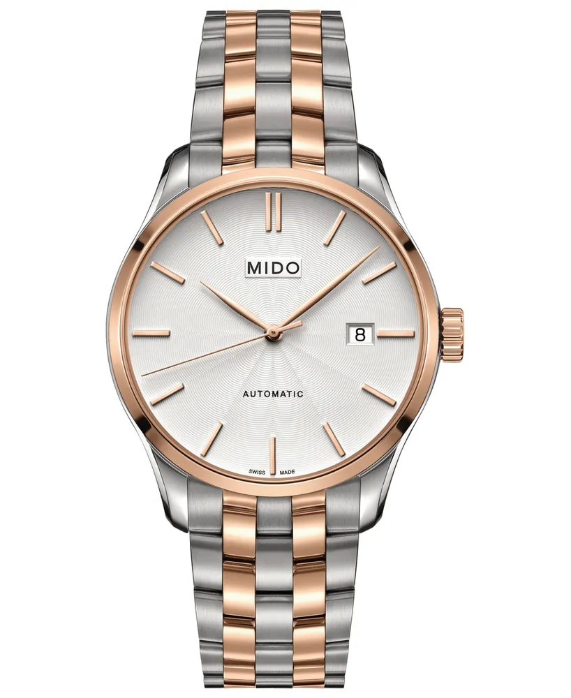Mido Men's Swiss Belluna Ii Two-Tone Pvd Stainless Steel Bracelet Watch 40mm