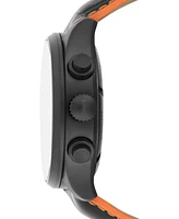 Mido Men's Swiss Automatic Multifort Orange Leather & Interchangeable Black Leather Strap Watch 44mm