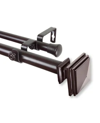 Bedpost 1" Double Curtain Rod 48-84"