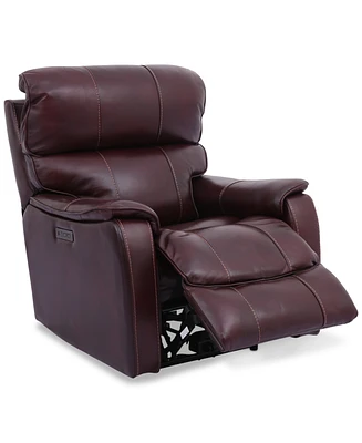 Hatherleigh 34" Leather Dual Power Recliner with Usb Outlet