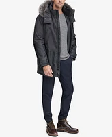 Marc New York Men's Mixed-Media Parka with Removable Hood