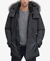 Marc New York Men's Mixed-Media Parka with Removable Hood