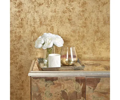 Tempaper Distressed Gold Leaf Peel and Stick Wallpaper