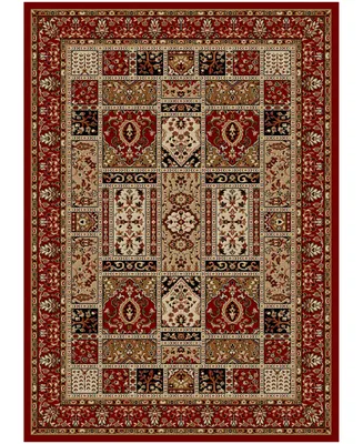 Closeout!! Km Home Pesaro Panel Red 5'5" x 7'7" Area Rug