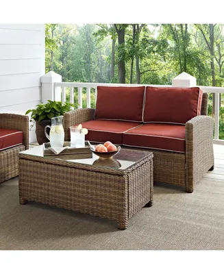 Bradenton 2 Piece Outdoor Wicker Seating Set With Cushions