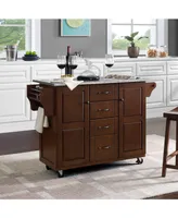 Eleanor Solid Granite Top Kitchen Cart