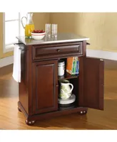 Alexandria Stainless Steel Top Portable Kitchen Island