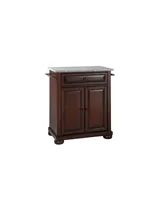 Alexandria Solid Granite Top Portable Kitchen Island