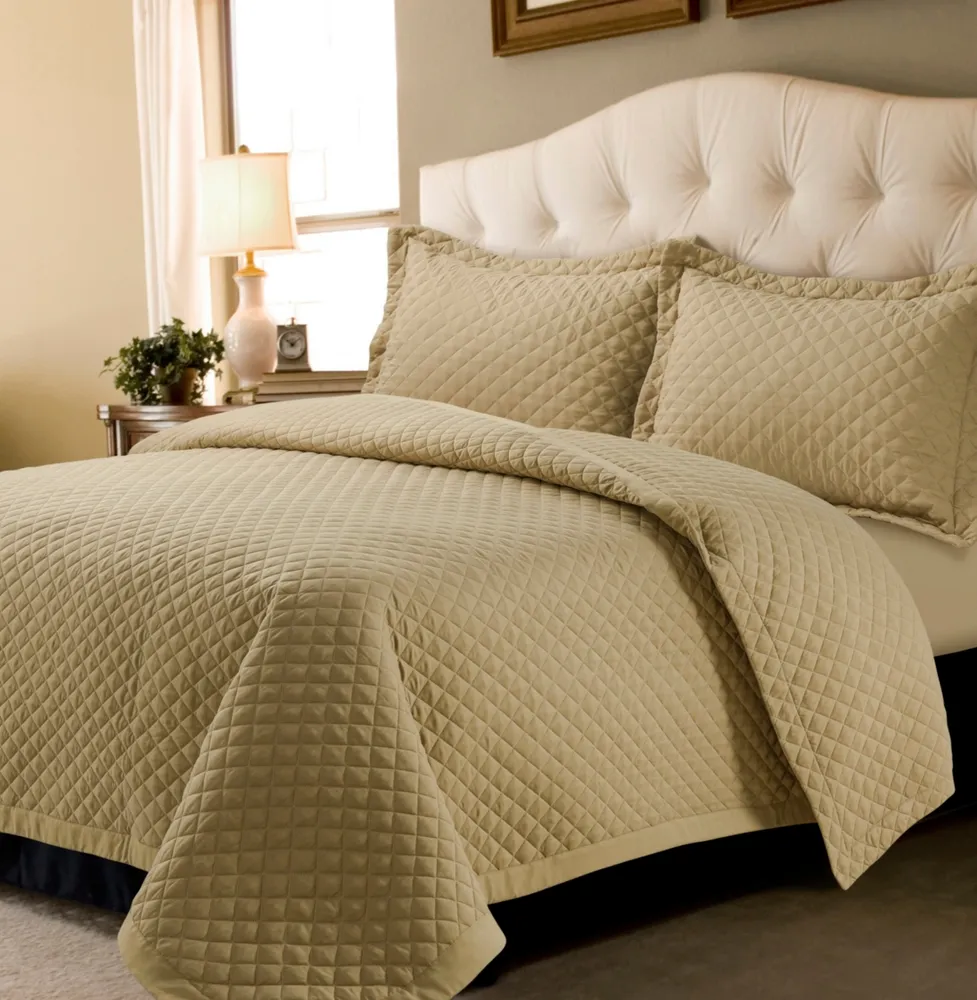 Brisbane Microfiber Solid Oversized King Quilt Set