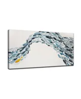 Ready2HangArt, 'Unique Fish' Abstract Canvas Wall Art Set,18x36"