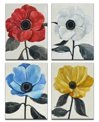 Ready2HangArt, 'Graceful Poppy I-iv' 4 Piece Canvas Wall Art