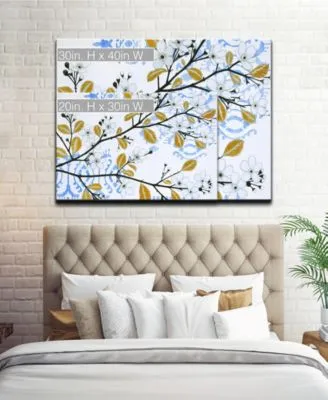 Ready2hangart White Blossom Canvas Wall Art Collection
