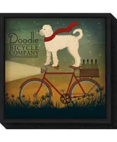 Amanti Art White Doodle on Bike Summer by Ryan Fowler Canvas Framed Art