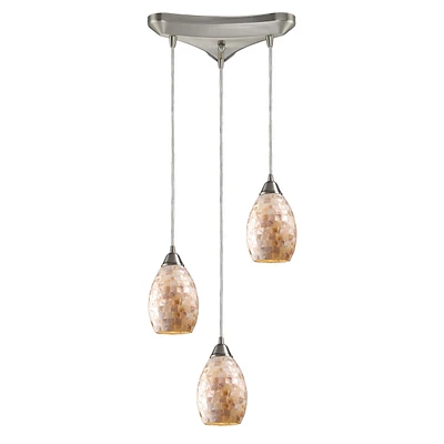 Elk Lighting Capri Pendant in Satin Nickel