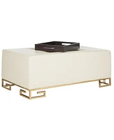 Julian Faux Ostrich Tray Ottoman/Coffee Table