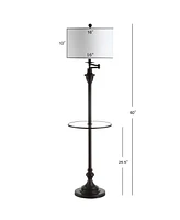 Jonathan Y Cora 60" Metal,Glass Led Side Table and Floor Lamp