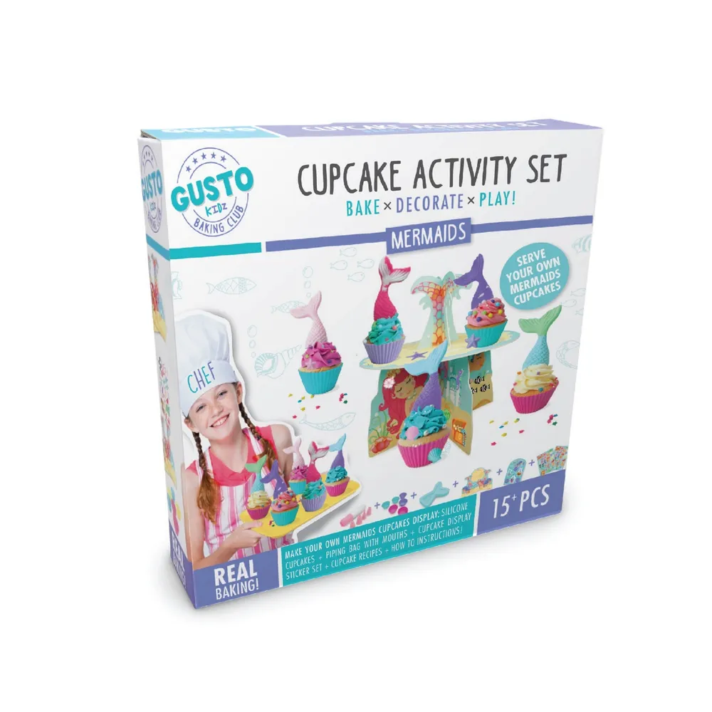 Gusto Mermaids Cupcake Activity Set Bake, Decorate, Play