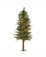 Vickerman 5 ft Mixed Country Alpine Artificial Christmas Tree With 150 Clear Lights