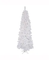 Vickerman ft White Salem Pencil Pine Artificial Christmas Tree With Multi