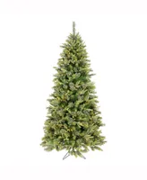 Vickerman 6.5 ft Cashmere Slim Artificial Christmas Tree With 450 Warm White Led Lights