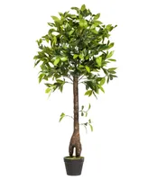 Vickerman 50" Artificial Potted Camellia Tree