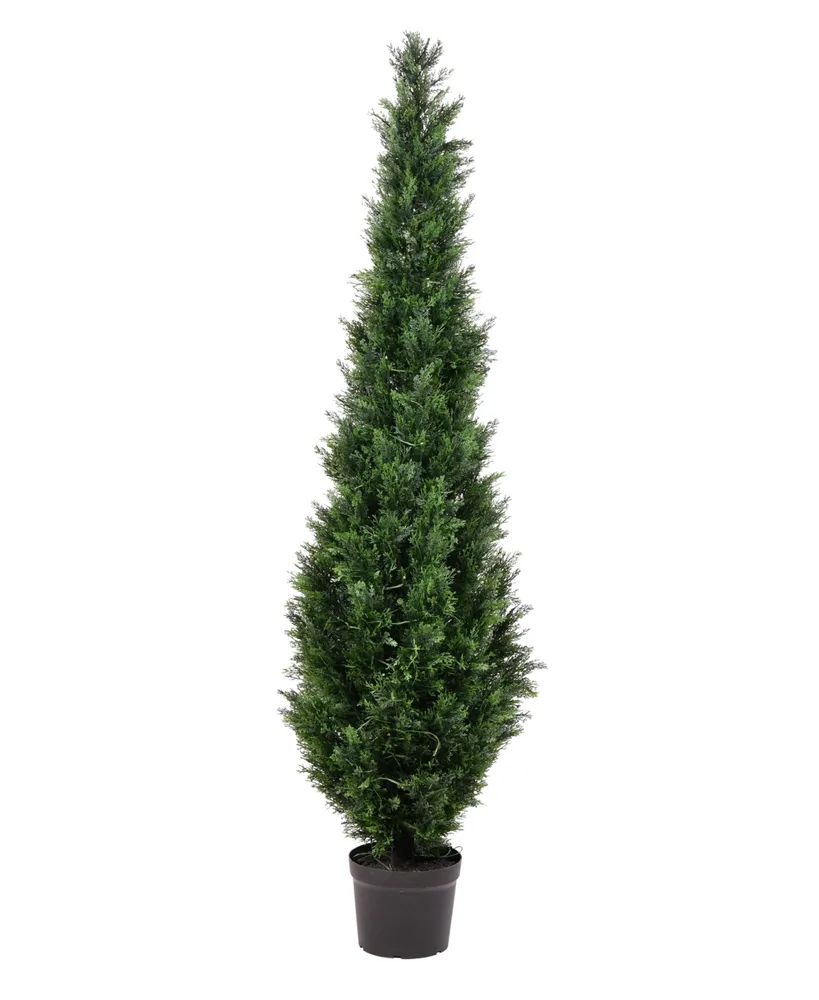 Vickerman 6' Artificial Potted Green Cedar Tree