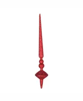 Vickerman 12" Red Glitter Cupola Finial