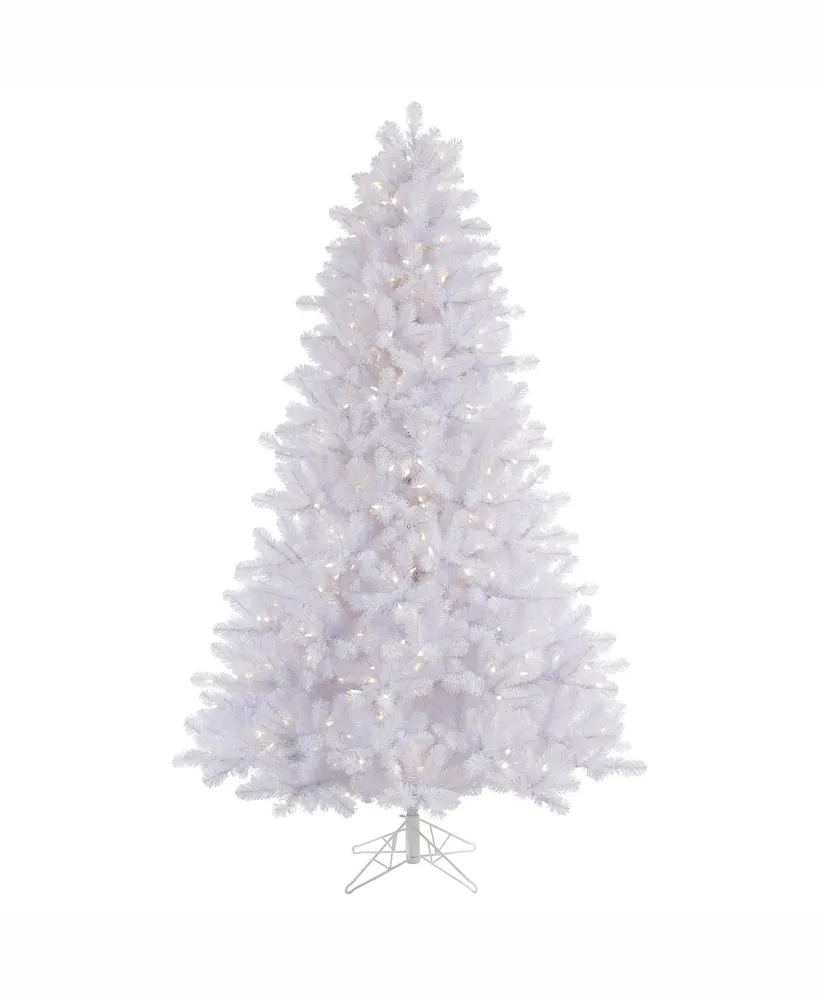 Vickerman 4.5 ft Crystal White Pine Artificial Christmas Tree With 300 Warm White Led Lights