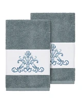 Linum Home Scarlet 2-Pc. Embellished Hand Towel Set