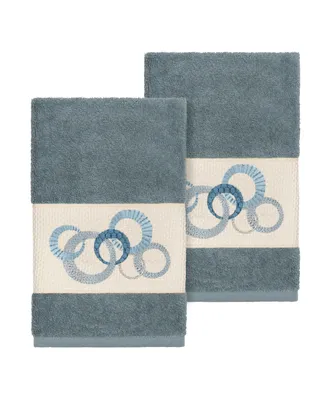 Linum Home Annabelle 2-Pc. Embellished Hand Towel Set